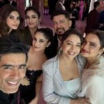 Madhuri Dixit Instagram - About last night…It was a real pleasure spending time with Nita Bhabhi and Mukesh-ji on her birthday! Wishing her a very happy birthday and many happy returns. Was so proud of their Swadesh initiative and how they are taking India to the world and how they have brought the best of the world to India❤️ @jioworldplaza #NitaAmbani #MukeshAmbani #Rekha @officialraveenatandon @rashathadani @manishmalhotra05 #Vision #AMAZING #MumbaiAtThePlaza #JioWorldPlaza