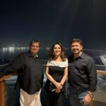 Madhuri Dixit Instagram – It’s the company that makes the evening❤️
A very happy wedding anniversary to @subhashghai1 #MuktaGhai and to @muktaartsltd 

@anupampkher @duttsanjay @apnabhidu 

#aboutlastnight