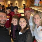 Madhuri Dixit Instagram - Amazing to watch the USC vs Stanford football game as guests of President Folt. The game was action packed and of course USC won 56-10. Fabulous night with amazing people! Many thanks to @President Folt #DeanYannisYortsos #DeanElizabethDaly #DeanEmilyRoxworthy for hosting us. Am grateful to USC for the education the boys will be receiving❤️
