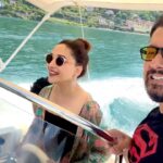 Madhuri Dixit Instagram - From Lake Como with Love to brighten ur day. When the boss takes the wheel! ❤️🥳😎 #DrNene #vacation #traveldiaries #lakecomo #waybackwednesday #throwback #instagram #instagramreels