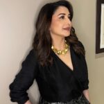 Madhuri Dixit Instagram – Colour is everything, black and white is more.
— Dominic Rouse 

#monday #mondaymotivation #mondaymood #picoftheday #blackoutfit #blackandgold