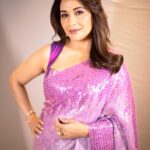 Madhuri Dixit Instagram - “If a kiss could be seen, it would look like a violet” 💜 - Lucy Maud Montconery #monday #celebration #photoshoot #photooftheday #violet