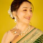 Madhuri Dixit Instagram - Got ready for Bappa 🙏🏻🧿❤️ #mondays #mondaymood #ganpatibappamorya #festive #festivemood