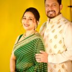 Madhuri Dixit Instagram - About last night✨Ganpati Bappa Morya🙏🏻 Outfit: @twamev.official Styled by: @rochelledsa @anishagandhi3 #DrNene #ganeshchaturthi