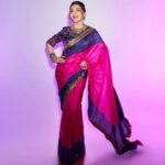 Madhuri Dixit Instagram - A pop of pink, a dash of grace 🫶🏻 #thursday #tbt #photooftheday #photoshoot #dancedeewane #sareelove