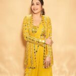 Madhuri Dixit Instagram - Wrapped in sunshine, draped in elegance 💛✨ #yellowelegance #thursday #thursdaythoughts #photooftheday #sareelove #sareestyle