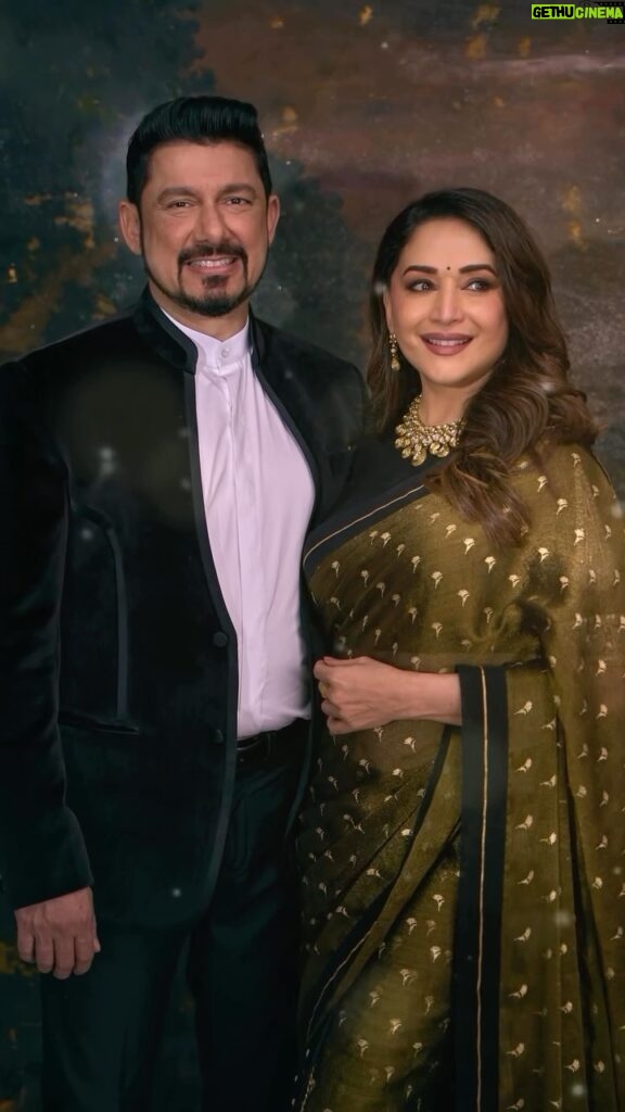 Madhuri Dixit Instagram - Cheers to the most amazing husband on his special day! Thank you for being my constant source of love and support. Wishing you a birthday filled with all the joy and happiness you deserve 🫶🏻 #happybirthday #happybirthdayhusband #love