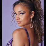 Madison Bailey Instagram - On Wednesdays we wear purple 💜 @versace for @instylemagazine dinner 💎