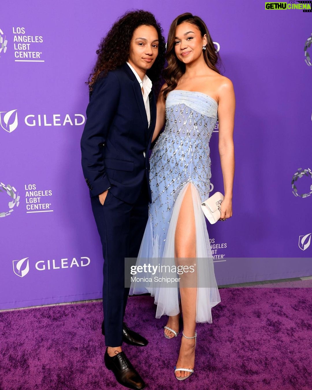 Madison Bailey Instagram - Cinderella & Princess charming 🤞🏽 thank you for having us @lalgbtcenter so many beautiful words spoken in that room last night🏳️🌈