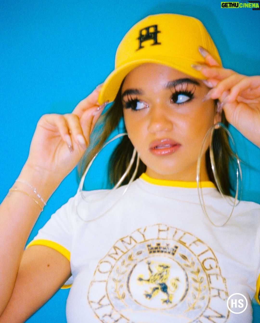 Madison Bailey Instagram - Tommy Girl ✨Officially✨ #tommyfamily #thpartner @tommyhilfiger @highsnobiety * Words @betteroffalone.mp3 * Photographer @sarahpardini * Stylist @misodam * Hair @nikkiprovidence * Makeup @alexandraafrench * Production @tcreativenyc @tristan__rodriguez * Production Coordinators @mehow123 @sinistare