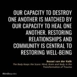 Magda Szubanski Instagram - Bessel van der Kolk is a pioneer in the trauma field. His words are more relevant now than ever 🙏