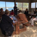 Magda Szubanski Instagram - Making art & making new friends. “Regeneration” long-term bushfire support team on Kangaroo Island for launch of the program there. Lots of terrific, heartfelt conversations & feedback for our return trips . Great work all! The Regeneration program is constantly evolving in response to specific needs of each community. Amazing, resilient folks. See you next time KI!! Back to Tumbarumba for follow up soon!! #traumainformed #arts Thanks to all who donated to @willconnolly__ and my fundraiser which is what has allowed all this to happen. 🙏❤️🙌 Find out more or donate see link in bio @centrecreativehealth @hospitalresearch Photo credit: Daniel Clarke, Ninti Media 🙏