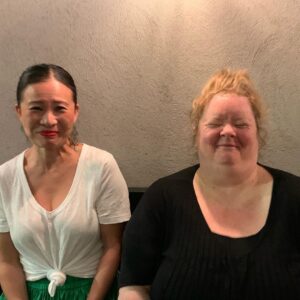 Magda Szubanski Instagram - Striking our traditional pose. God @pohlingyeow you are just NO FUN!! Thank you @natashastottdespoja and Acacia for hosting us #cantkeepastraightface