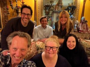 Magda Szubanski Instagram - Superb night @richard.e.grant cooking up trouble for Paul Rudd, Florian, @oliviagranted Kristen and me. Plenty of laughs which we all needed. Reg, you are the consummate host! Your house is a Curiosity Shop of wonders and magical beauty. And the statue of Babs is not THAT creepy. And I don’t know what you’re talking about…Paul Rudd is actually almost tolerable company ! 🧐 😜 love you to bits and back ❤️❤️❤️
