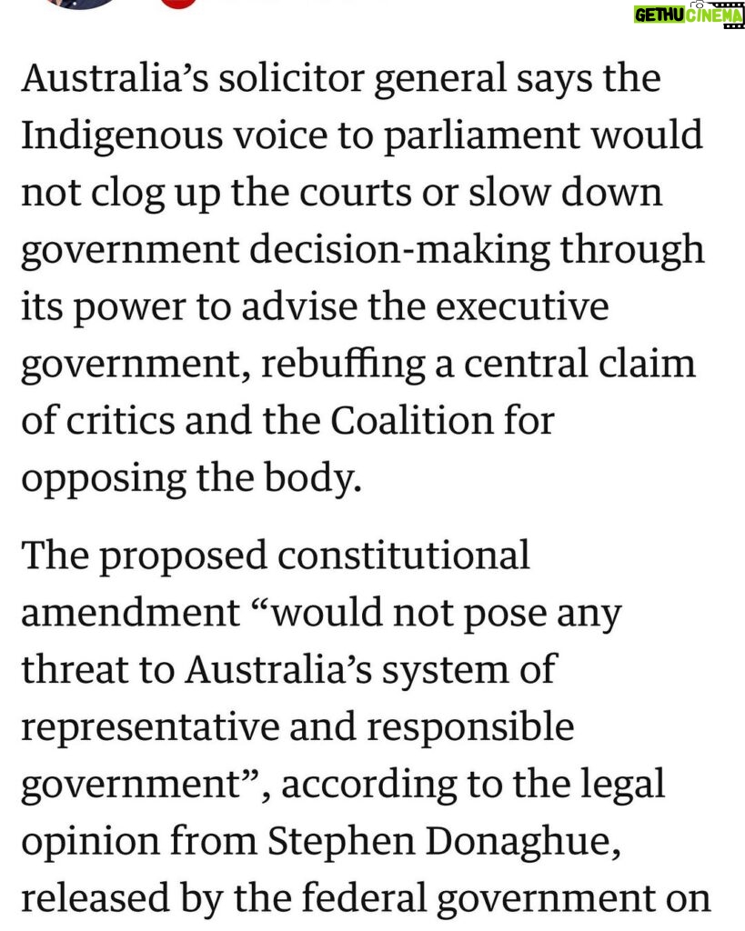 Magda Szubanski Instagram - When it comes to The Voice and the constitution… I’m no legal expert. But you know who is? The Solicitor General! Who says “The proposed constitutional amendment would not pose any threat to Australia’s system of representative and responsible government”. Indeed, “ the Voice would ‘enhance’ Australia’s system of government”. The NO campaign has just one strategy… create mass confusion. Let’s help spread some actual facts and clarity. 🩵 you can read full story at two links in my bio. One of which “unpacks” claims by Jacinta Nampijinpa Price I’ll just go grab some popcorn and wait for the avalanche of hate 🍿