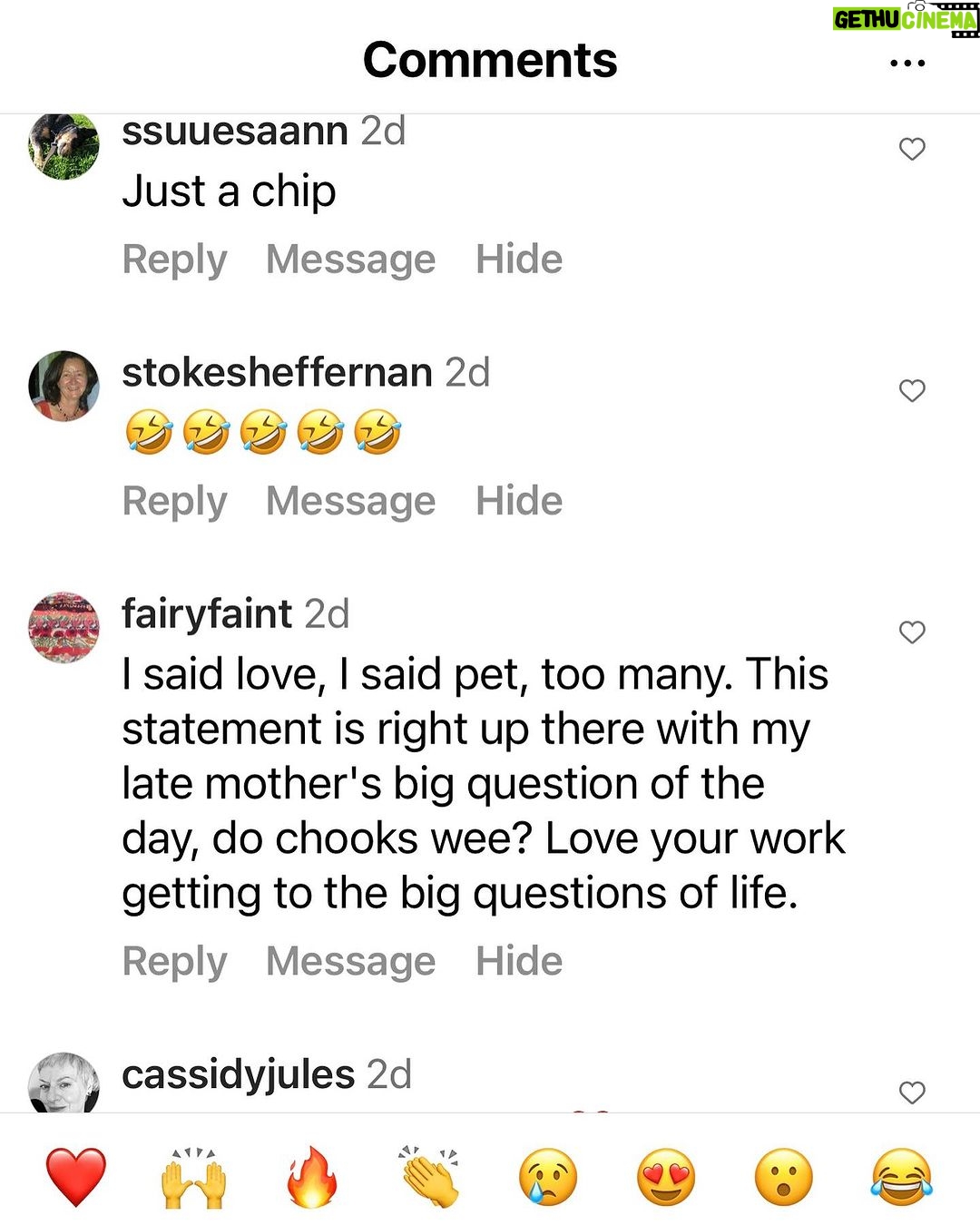 Magda Szubanski Instagram - Are you ready for the next big life altering question? Play on 😂🐔thanks for this one @fairyfaint