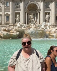 Magda Szubanski Instagram - #MagsTravelTips Compare the pair. I recommend seeing the #trevifountain during a thunderstorm in a flouro pink plastic poncho. You get the joint (almost) to yourself. Most tourists are pussies who don’t like to get wet. That said, it took 3 days for my runners to dry. And I did get a touch of foot rot. The other, sun shiny way is also good. But I couldn’t do the traditional “three coins in a fountain” coz, ya know, inflation #roma #travelblogger #FatLadyTravels ❤️🇮🇹🪙⛲️😘 To those suggesting newspaper in my shoes …all very well…except newspapers don’t exist anymore. And you can’t dry your shoes with digital media. Tho there is a lot of hot air 💨 🔥 Fontana Di Trevi-Roma