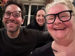 Magda Szubanski Instagram - Superb night @richard.e.grant cooking up trouble for Paul Rudd, Florian, @oliviagranted Kristen and me. Plenty of laughs which we all needed. Reg, you are the consummate host! Your house is a Curiosity Shop of wonders and magical beauty. And the statue of Babs is not THAT creepy. And I don’t know what you’re talking about…Paul Rudd is actually almost tolerable company ! 🧐 😜 love you to bits and back ❤️❤️❤️