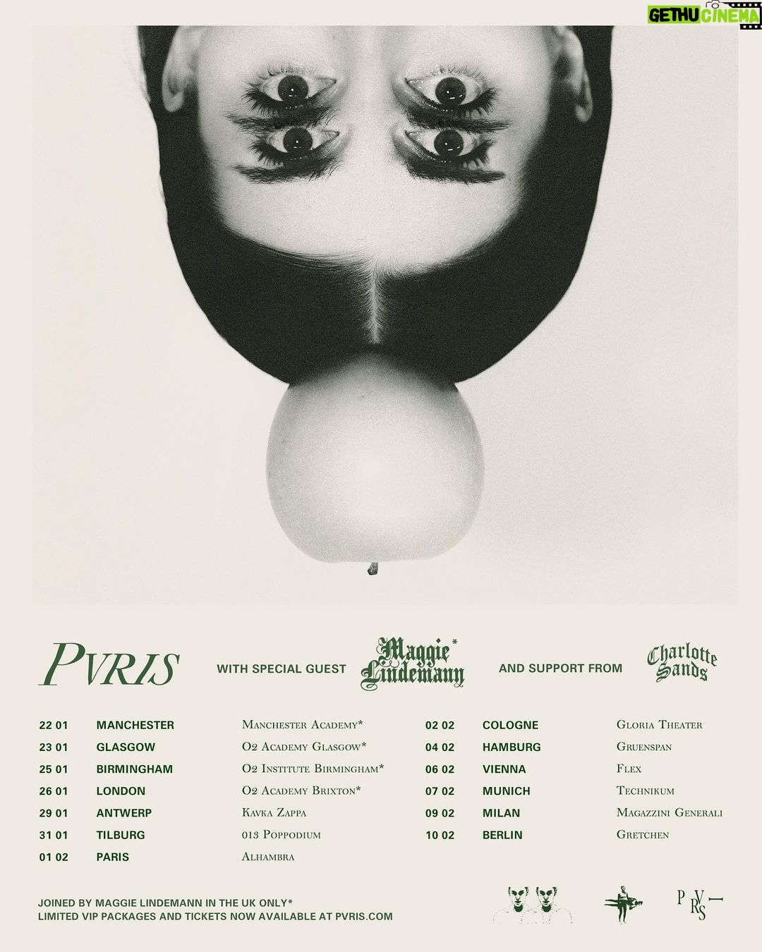 Maggie Lindemann Instagram - going back to the UK with @thisispvris ! tix in bio🫶🏻 (coming to the * marked dates)