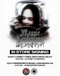 Maggie Lindemann Instagram - HEADSPLIT signing in LA @FINGERPRINTSMUSIC on 3/9 and NYC @LOONEYTUNESCDS on 2/29 ! wristband link in bio for access