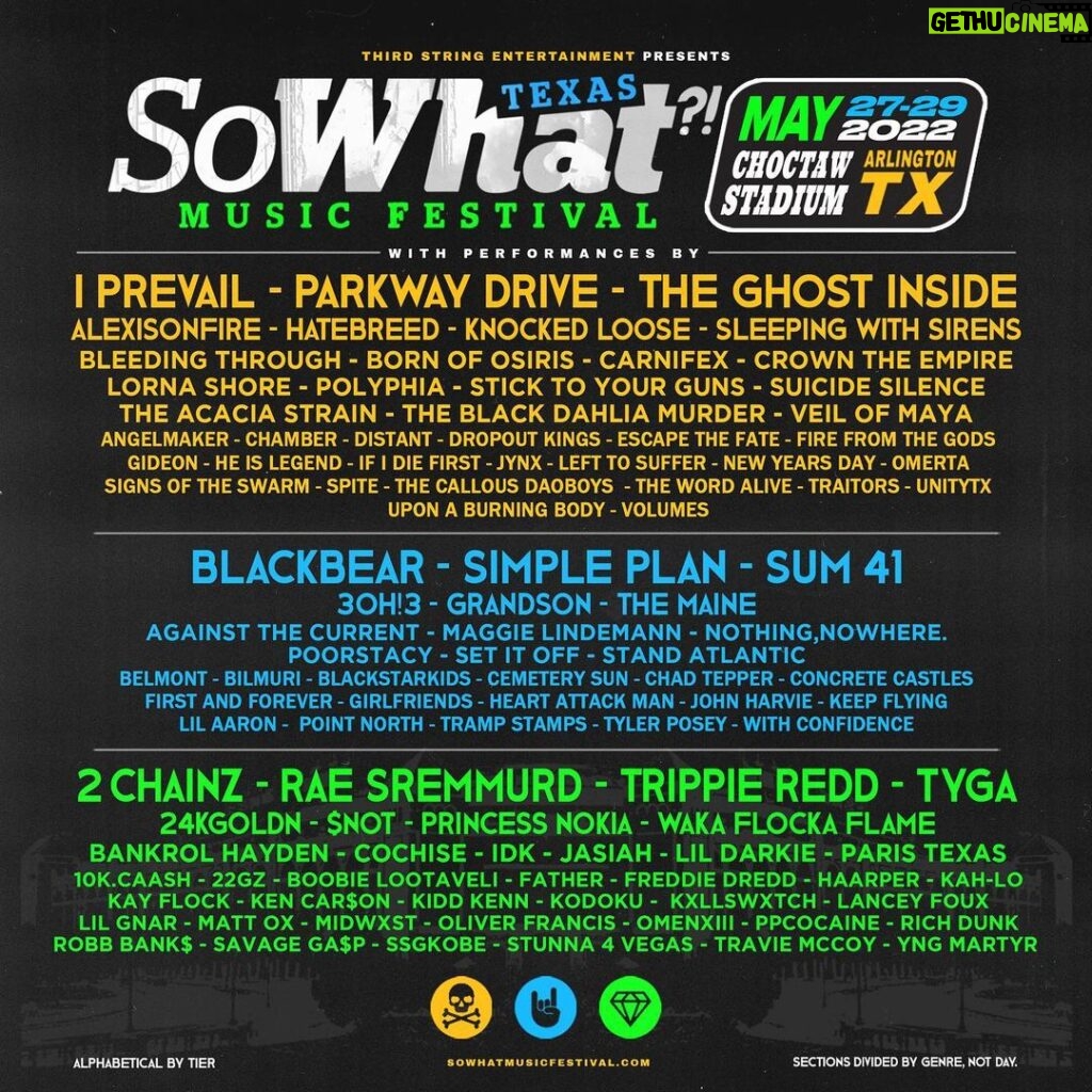 Maggie Lindemann Instagram - playing @sowhatmusicfest in Dallas, TX on Memorial Day Weekend 2022! tickets on sale now at sowhatmusicfestival.com 🖤