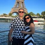 Maguy Bou Ghosn Instagram - When in #Paris with my love @jamal_sanan ♥️ #MaguyBouGhosn | #ماغي_بو_غصن