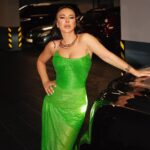 Maguy Bou Ghosn Instagram - Let’s enjoy a special night ✨💚 #Weddings Dress @ramikadi @ramikadi_pvt Styled by @georgeschamoun.stylist Necklace & Bangle by @aureliebidermann - @sylviesaliba boutique Clutch @sarahsbag Make up @danikamelmakeup Hair @michel_layoun Photographer @georgess_saliba