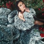 Maguy Bou Ghosn Instagram - A new era | 🪐✨ #MaguyBouGhosn | #ماغي_بو_غصن Styled by @styledbyibra Cape @tonywardcouture Earrings @yvantufenkjian Photographer @georgess_saliba Hair @michel_layoun Make up @patriciariga Location @woodhills.resort