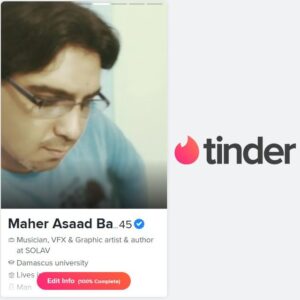 Maher Asaad Baker Instagram - Why in the hell I do have a Tinder account?😒
Maybe to protect my name everywhere, anyway it's verified there! and maybe this is why! 🤣😂
https://tinder.com/@MaherAsaadBaker
