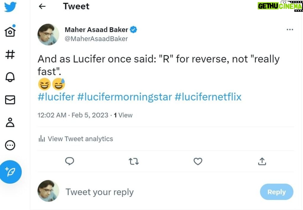Maher Asaad Baker Instagram - And as Lucifer once said: "R" for reverse, not "really fast". 😆😅 #lucifer #lucifermorningstar #lucifernetflix