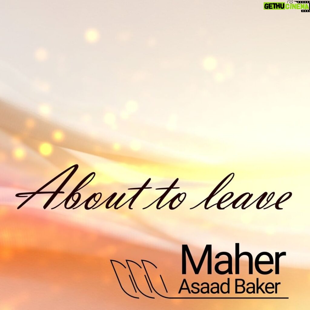 Maher Asaad Baker Instagram - A new track is out now on Spotify 🎶🎵 𝑨𝒃𝒐𝒖𝒕 𝒕𝒐 𝒍𝒆𝒂𝒗𝒆 𝙗𝙮 Maher Asaad Baker https://open.spotify.com/album/2S2abmfJlRrCFXVAvReTdY?si=KihsPMlKRBWydjWt0nb5Pg #music #Spotify #New