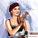 Mahnaz Afshar Instagram - ممنونم عزیزم🤍💋 Thank you 🙏🏻 #art #digitalpainting