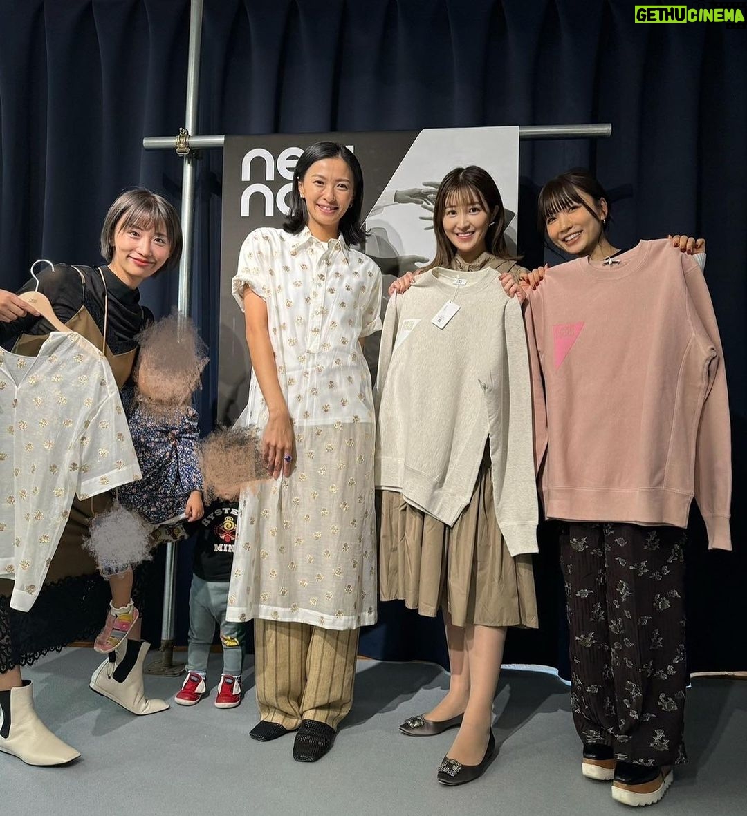 Mai Hakase Instagram - 榮倉奈々さんが立ち上げたブランド @newnow_jp の受注会へ♡ 生地もとても肌触りが良くデザインも繊細で、可愛い服たくさんでした🥺💕桃ちゃんとせあらとお揃いでピンクの裏起毛トレーナーをオーダーしたよ💗お揃いのキャップもゲット👍皆で着るの楽しみ😊 11月2日からネットでお洋服受注できるようです❣️ @nana_eikura #newnow