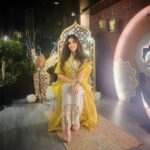 Mai Omar Instagram - I'm gonna miss Ramadan nights 🎆 @theritzcarltondifc @thealln1agency Kaftan @sophia_benyahia_kaftan Stylist @khemissi_imen Ritz Carlton, DIFC, Dubai