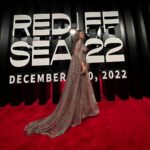 Mai Omar Instagram - @redseafilm opening ceremony ❤️ Styled by @cedrichaddad Dress @zuhairmuradofficial Makeup @manargamilmakeupartist Hair @hair_style_aniesa Jeddah, Saudi Arabia