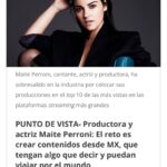 Maite Perroni Instagram - Hacer lo q te apasiona nunca será una pérdida de tiempo !!! Al contrario, seguirás encontrando siempre lo que te reta, lo que te motiva a seguir… la competencia es contigo mismo, con nadie más. Gracias @produ por el espacio y la plática 🙏🏻 gracias siempre Vane.
