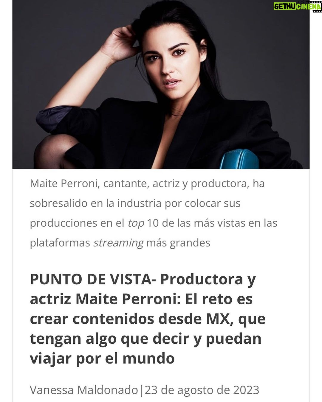 Maite Perroni Instagram - Hacer lo q te apasiona nunca será una pérdida de tiempo !!! Al contrario, seguirás encontrando siempre lo que te reta, lo que te motiva a seguir… la competencia es contigo mismo, con nadie más. Gracias @produ por el espacio y la plática 🙏🏻 gracias siempre Vane.