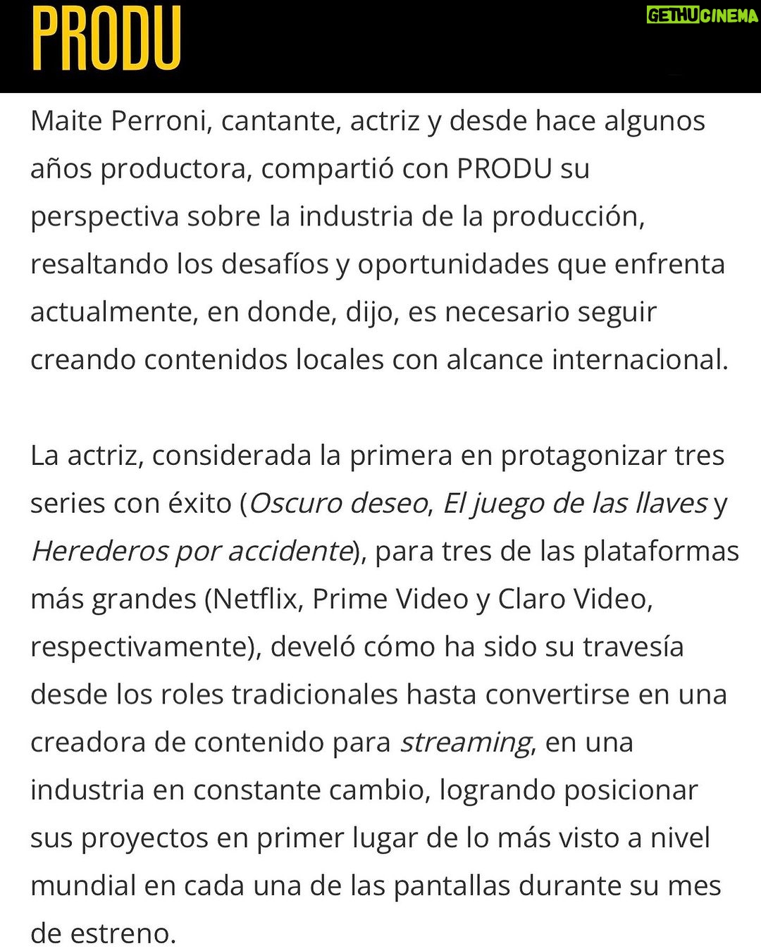 Maite Perroni Instagram - Hacer lo q te apasiona nunca será una pérdida de tiempo !!! Al contrario, seguirás encontrando siempre lo que te reta, lo que te motiva a seguir… la competencia es contigo mismo, con nadie más. Gracias @produ por el espacio y la plática 🙏🏻 gracias siempre Vane.