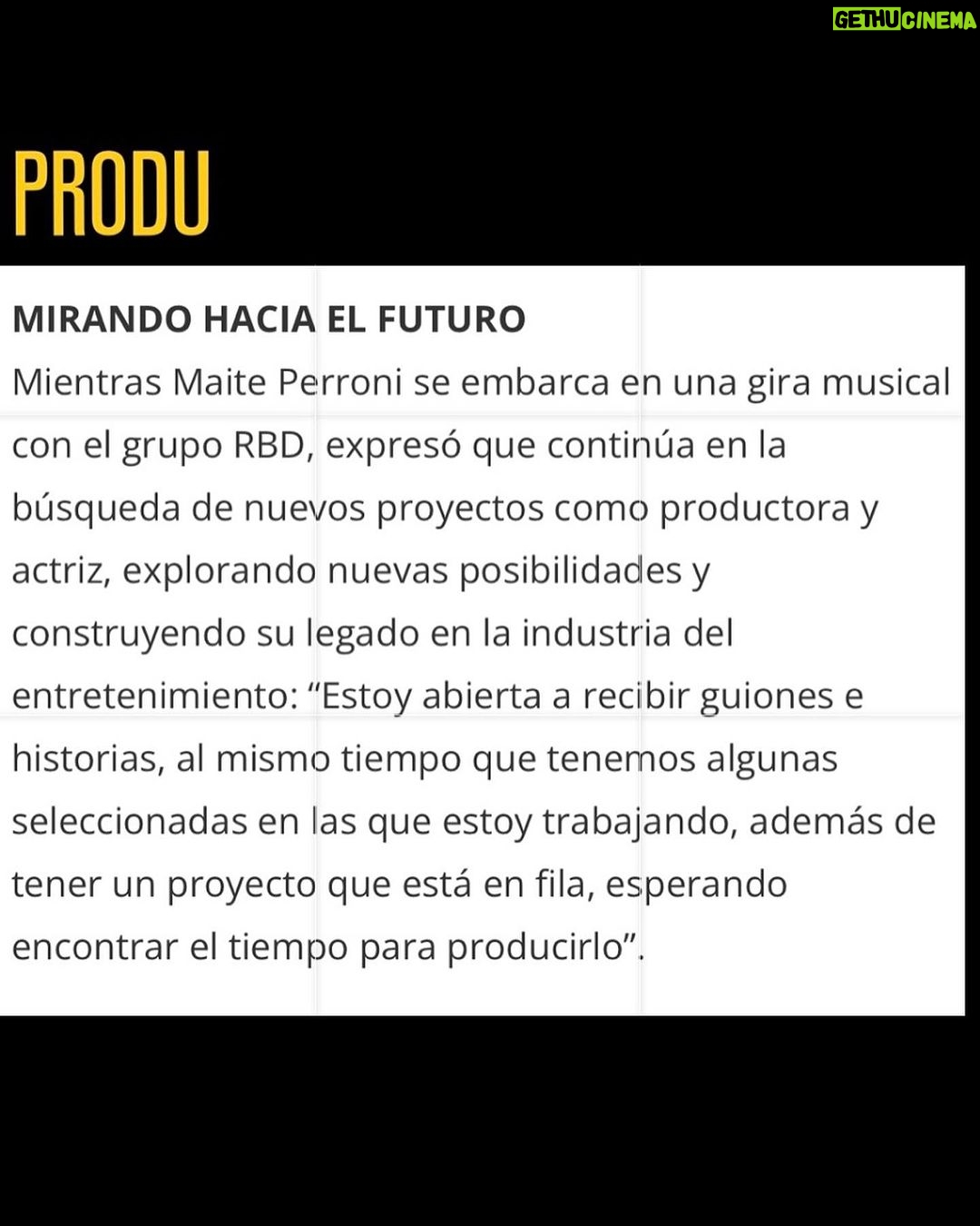 Maite Perroni Instagram - Hacer lo q te apasiona nunca será una pérdida de tiempo !!! Al contrario, seguirás encontrando siempre lo que te reta, lo que te motiva a seguir… la competencia es contigo mismo, con nadie más. Gracias @produ por el espacio y la plática 🙏🏻 gracias siempre Vane.