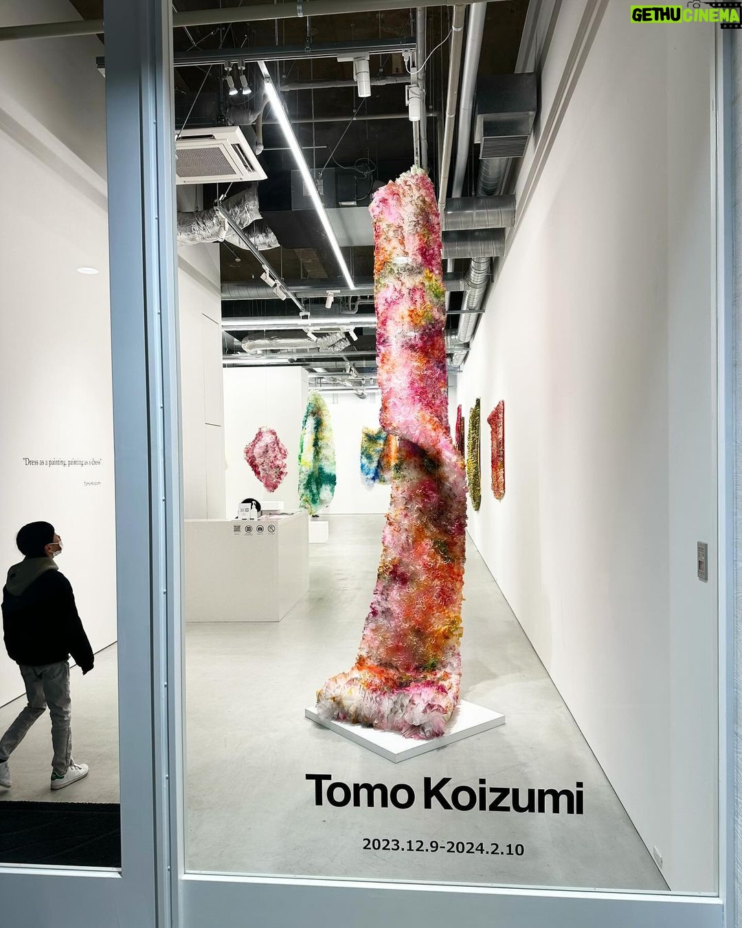 Maki Tamaru Instagram - @tomo_koizumi さんの作品に会いに♡ YUKIKOMIZUTANI ギャラリーへ。 とても美しくて、迫力のある 素晴らしい作品に囲まれて 恐竜兄弟も、大興奮! 目をキラキラさせて、指を差しながら一生懸命 おのおの感想を話す恐竜たち🦕🦖。 家族で貴重な時間を過ごさせていただきました。🙏 YUKIKOMIZUTANIで2023年12月9日(土)から2024年2月10日(土)まで、TOMO KOIZUMI自身初となるアート作品による個展、「Tomo Koizumi」を開催されています。 今回のお花選びは、相方さん担当 お花を活けながら ゆっくりと 季節の変化を感じる 日曜日の朝、朝食の片付けをおえて ☕️とラジオをお供に 夕食の準備 ラタトゥイユをぐつぐつ。 今日は、兄🦕は🤺 私は次男🦖と電車🚃で新宿までお出かけ^ - ^ 大好きな週末は いつもより時間が経つのが早い。 特に朝ご飯とお昼ご飯の隙間が めちゃくちゃ短く感じます💦 (朝ご飯が終わって、朝ご飯の片付けが終わったと思ったら、お昼ご飯がやってくる的な( ゚д゚))