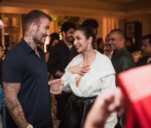 Malaika Arora Instagram - This one’s for you @iamarhaankhan …. Our all time favourite @davidbeckham ❤️….. thank you @sonamkapoor @anandahuja for such a warm n beautiful evening 🤗❤️
