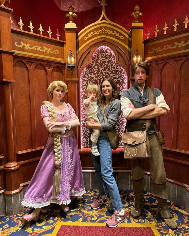 Mandy Moore Instagram - Gus isn’t interested in Tangled and really couldn’t care less that mom and Rapunzel are “close friends”. Now if I knew Lightning McQueen, that would be another story 🤷‍♀️. Thanks for having us @disneyparks- you are always magic but seeing the world through Gus’s eyes is a whole new ballgame.