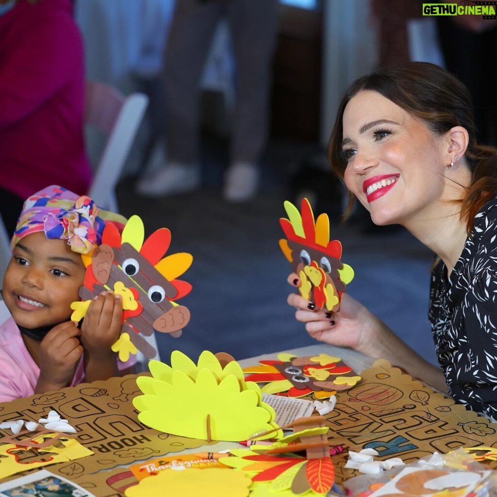 Mandy Moore Instagram - This month symbolizes gratitude – sharing, welcoming and, most importantly to us, giving thanks. With children at the ❤of everything we do, we are so honored to be partnering with @DeliveringGood to give back to families in need this holiday season. Yesterday, we had the privilege of hosting the spirit of the Thanksgiving holiday with the families at Union Station Homeless Services in Pasadena. We unveiled the first (of 10!) @Gymboree wardrobe closets stocked with holiday clothing essentials, treated the families to personalized holidays gifts and enjoyed a warm meal together. These photos from the event are special, but do not even capture the amount of love and joy felt at this incredibly meaningful gathering. ❤