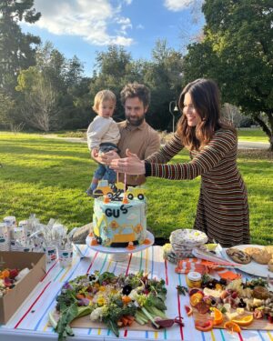Mandy Moore Instagram - While we were home, we had an early Birthday bash with friends and family for Goosey. 2 years with the sweetest, goofiest guy has absolutely flown by. We’re the luckiest folks around to be in your orbit, Gus Goldsmith. Also, this cake by @danielle_keene was a showstopper!! 🎂 Oh and anyone that says Ozzie looks like me (or Taylor) hasn’t met my father-in-law 😂.