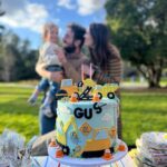 Mandy Moore Instagram - While we were home, we had an early Birthday bash with friends and family for Goosey. 2 years with the sweetest, goofiest guy has absolutely flown by. We’re the luckiest folks around to be in your orbit, Gus Goldsmith. Also, this cake by @danielle_keene was a showstopper!! 🎂 Oh and anyone that says Ozzie looks like me (or Taylor) hasn’t met my father-in-law 😂.