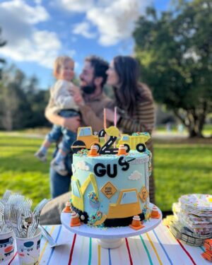 Mandy Moore Instagram - While we were home, we had an early Birthday bash with friends and family for Goosey. 2 years with the sweetest, goofiest guy has absolutely flown by. We’re the luckiest folks around to be in your orbit, Gus Goldsmith. Also, this cake by @danielle_keene was a showstopper!! 🎂 Oh and anyone that says Ozzie looks like me (or Taylor) hasn’t met my father-in-law 😂.