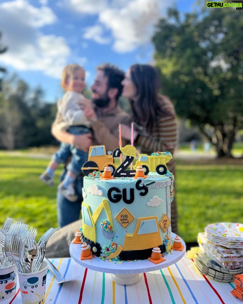 Mandy Moore Instagram - While we were home, we had an early Birthday bash with friends and family for Goosey. 2 years with the sweetest, goofiest guy has absolutely flown by. We’re the luckiest folks around to be in your orbit, Gus Goldsmith. Also, this cake by @danielle_keene was a showstopper!! 🎂 Oh and anyone that says Ozzie looks like me (or Taylor) hasn’t met my father-in-law 😂.