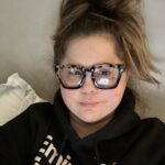 Mandy Teefey Instagram - My blue light glasses protect my whole face apparently. XO