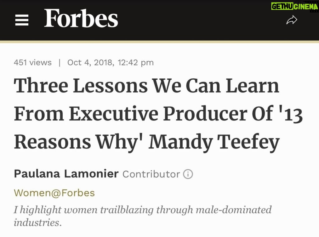 Mandy Teefey Instagram - @Forbes.