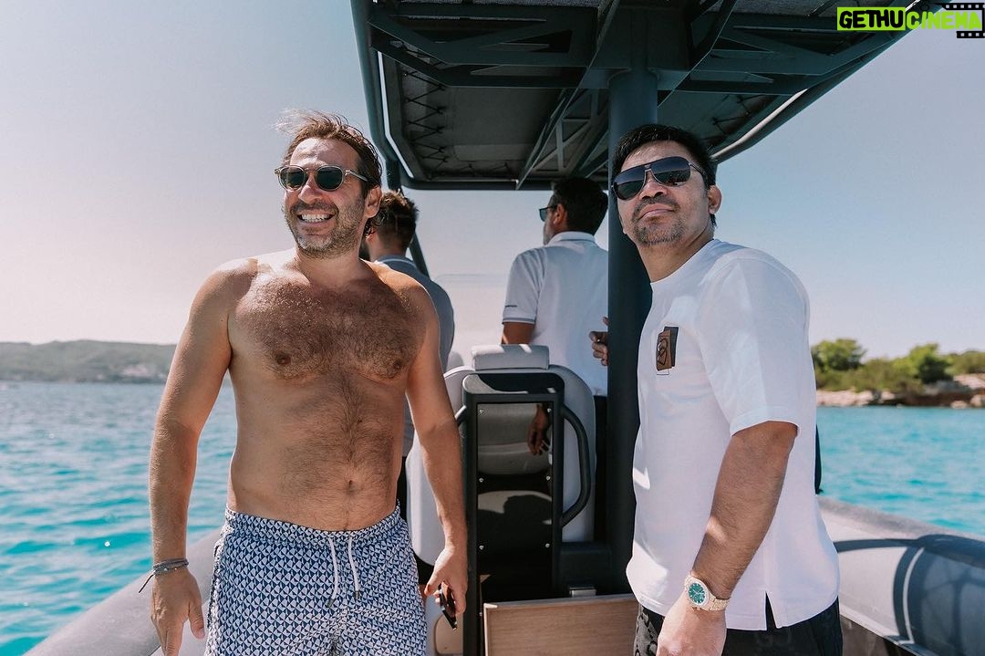 Manny Pacquiao Instagram - Thank you Costas and your wife Suzana for the hospitality on their yacht, GECO. #XM 🛥️ 🇬🇷